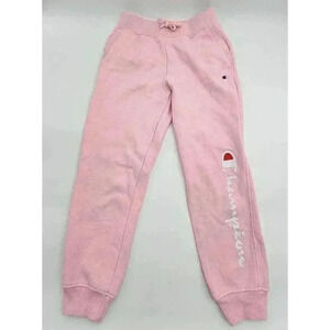 Champion Girl's Size M Pink Logo Sweats